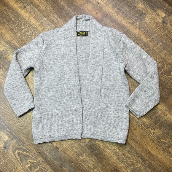 American South Side Sweaters - American South Side Gray 100% Alpaca Wool Open Cardigan Sweater Women's Medium